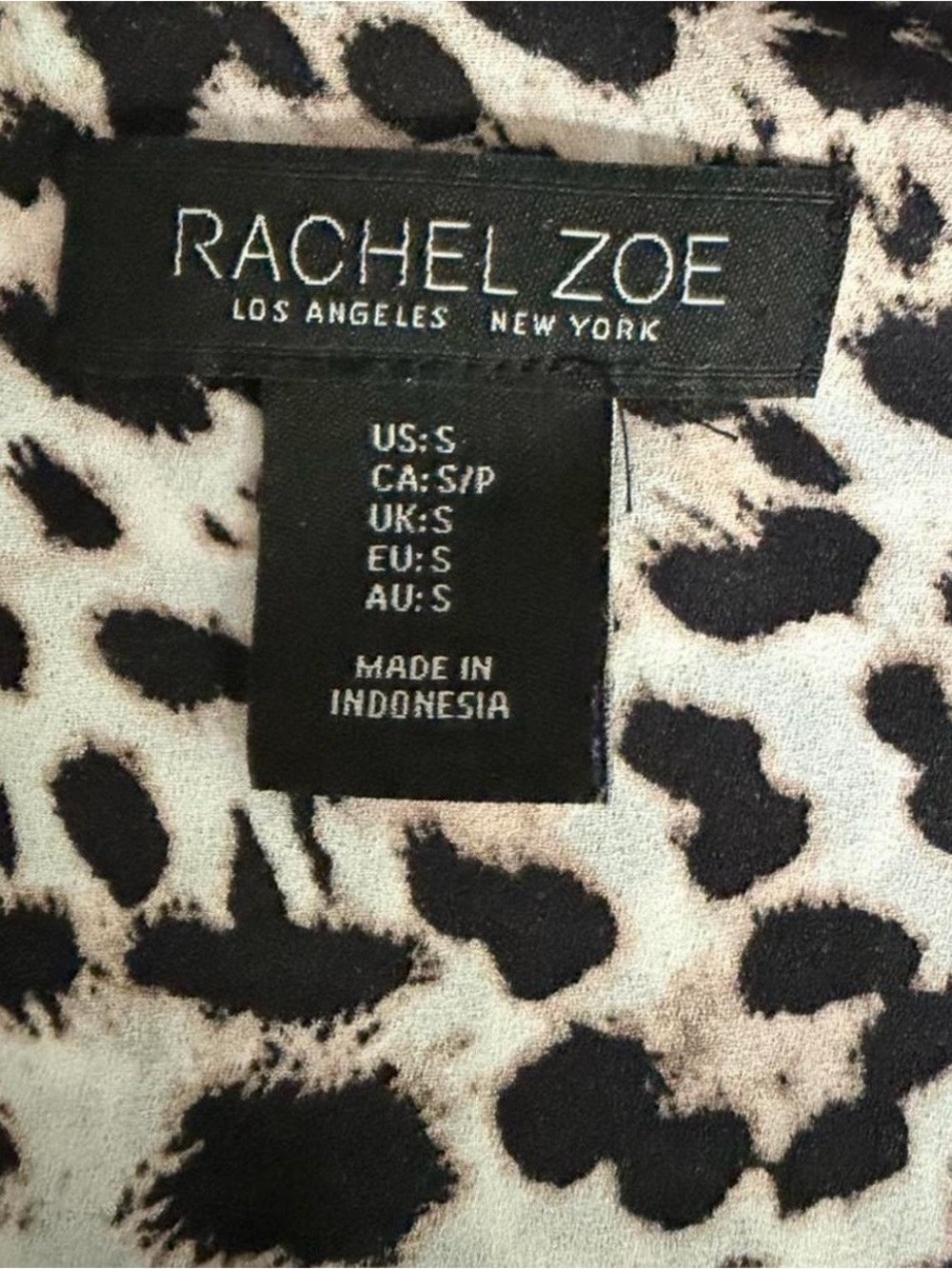 Rachel Zoe Leopard Print Sleeveless Cami Tank Top Women’s Size Small - Picture 5 of 5
